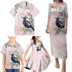 Magpie NAIDOC Week 2026 Personalised Family Matching Puletasi and Hawaiian Shirt 50 Years Deadly Eucalyptus Blossoms Aboriginal Art