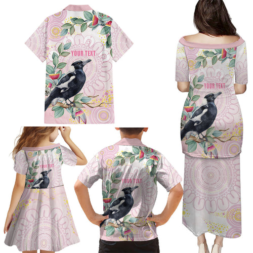 Magpie NAIDOC Week 2026 Personalised Family Matching Puletasi and Hawaiian Shirt 50 Years Deadly Eucalyptus Blossoms Aboriginal Art