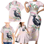 Magpie NAIDOC Week 2026 Personalised Family Matching Short Sleeve Bodycon Dress and Hawaiian Shirt 50 Years Deadly Eucalyptus Blossoms Aboriginal Art