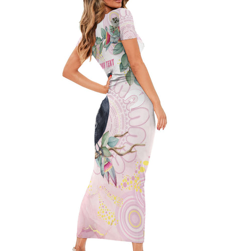 Magpie NAIDOC Week 2026 Personalised Family Matching Short Sleeve Bodycon Dress and Hawaiian Shirt 50 Years Deadly Eucalyptus Blossoms Aboriginal Art