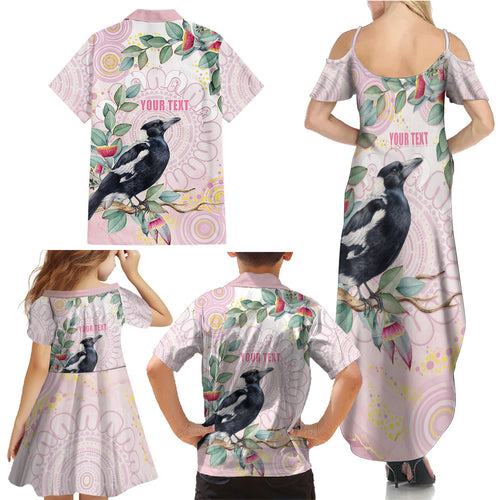 Magpie NAIDOC Week 2026 Personalised Family Matching Summer Maxi Dress and Hawaiian Shirt 50 Years Deadly Eucalyptus Blossoms Aboriginal Art