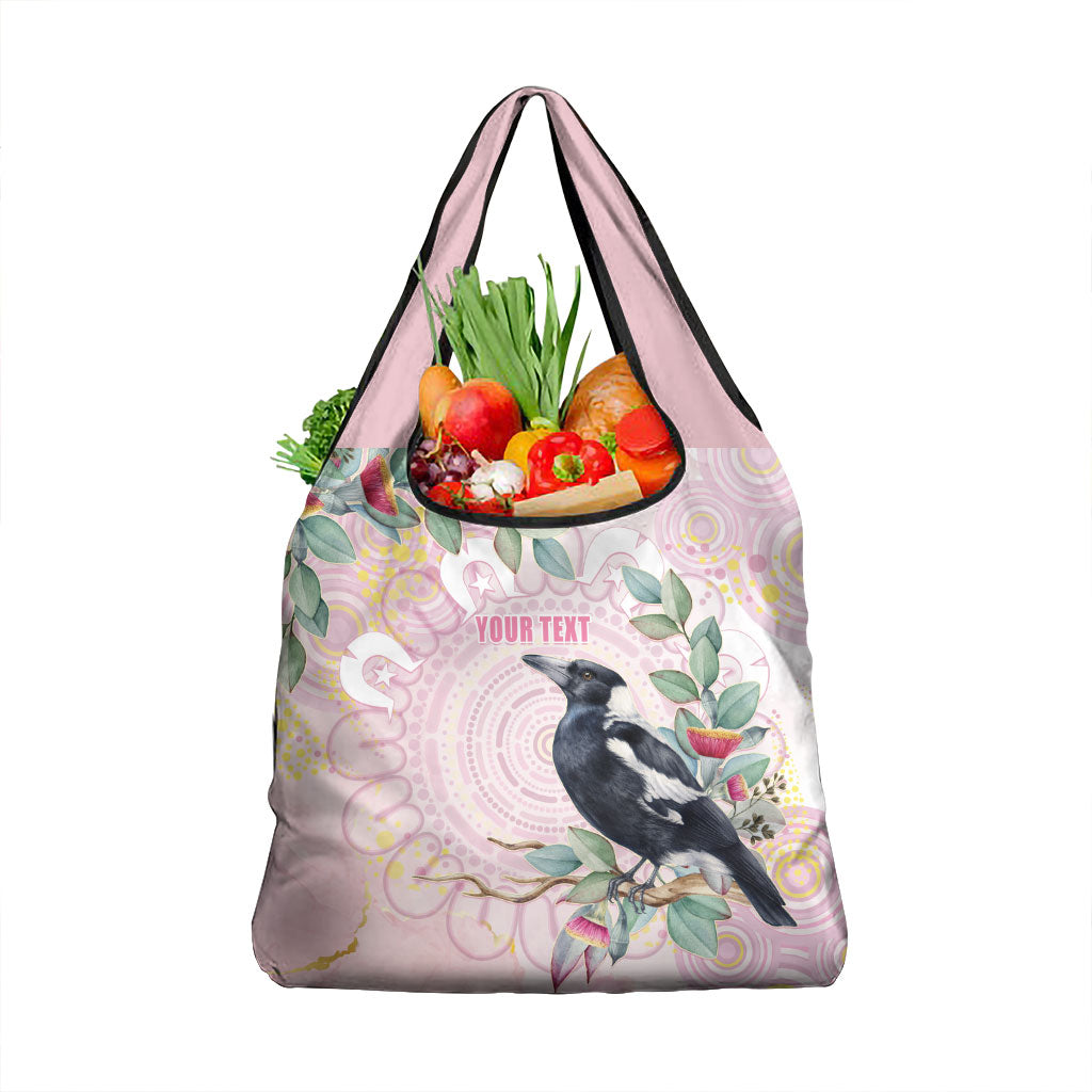 Magpie NAIDOC Week 2026 Personalised Grocery Bag 50 Years Deadly Eucalyptus Blossoms Aboriginal Art