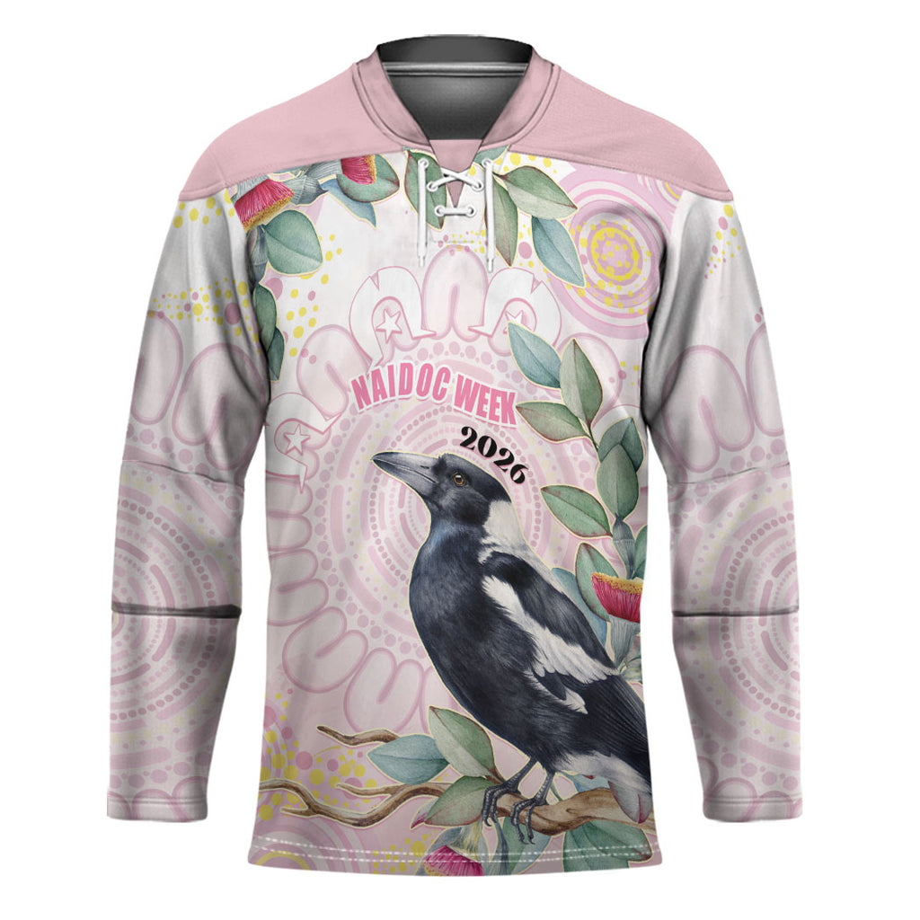 Magpie NAIDOC Week 2026 Personalised Hockey Jersey 50 Years Deadly Eucalyptus Blossoms Aboriginal Art