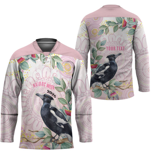Magpie NAIDOC Week 2026 Personalised Hockey Jersey 50 Years Deadly Eucalyptus Blossoms Aboriginal Art