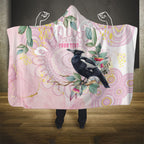 Magpie NAIDOC Week 2026 Personalised Hooded Blanket 50 Years Deadly Eucalyptus Blossoms Aboriginal Art