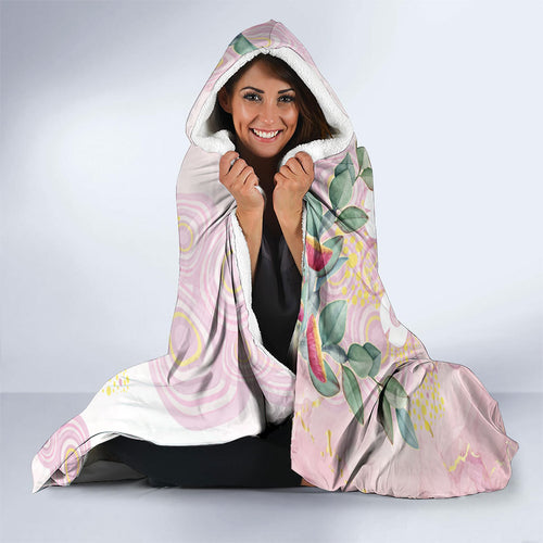 Magpie NAIDOC Week 2026 Personalised Hooded Blanket 50 Years Deadly Eucalyptus Blossoms Aboriginal Art