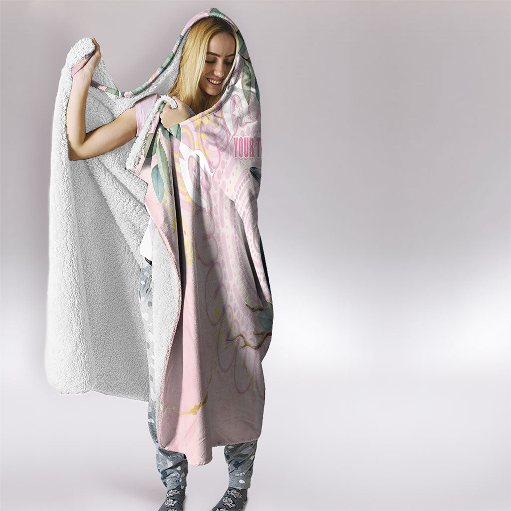 Magpie NAIDOC Week 2026 Personalised Hooded Blanket 50 Years Deadly Eucalyptus Blossoms Aboriginal Art