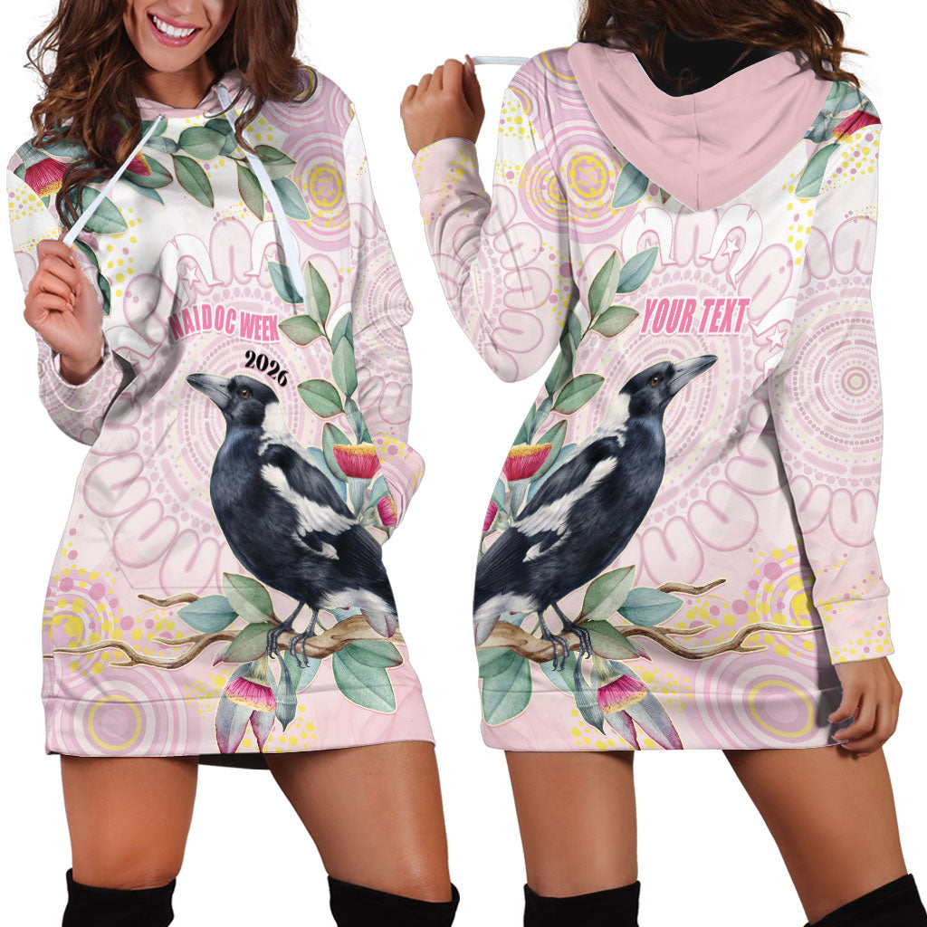 Magpie NAIDOC Week 2026 Personalised Hoodie Dress 50 Years Deadly Eucalyptus Blossoms Aboriginal Art