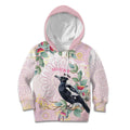 Magpie NAIDOC Week 2026 Personalised Kid Hoodie 50 Years Deadly Eucalyptus Blossoms Aboriginal Art