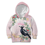 Magpie NAIDOC Week 2026 Personalised Kid Hoodie 50 Years Deadly Eucalyptus Blossoms Aboriginal Art