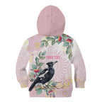 Magpie NAIDOC Week 2026 Personalised Kid Hoodie 50 Years Deadly Eucalyptus Blossoms Aboriginal Art