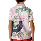 Magpie NAIDOC Week 2026 Personalised Kid Polo Shirt 50 Years Deadly Eucalyptus Blossoms Aboriginal Art