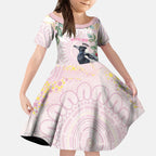 Magpie NAIDOC Week 2026 Personalised Kid Short Sleeve Dress 50 Years Deadly Eucalyptus Blossoms Aboriginal Art