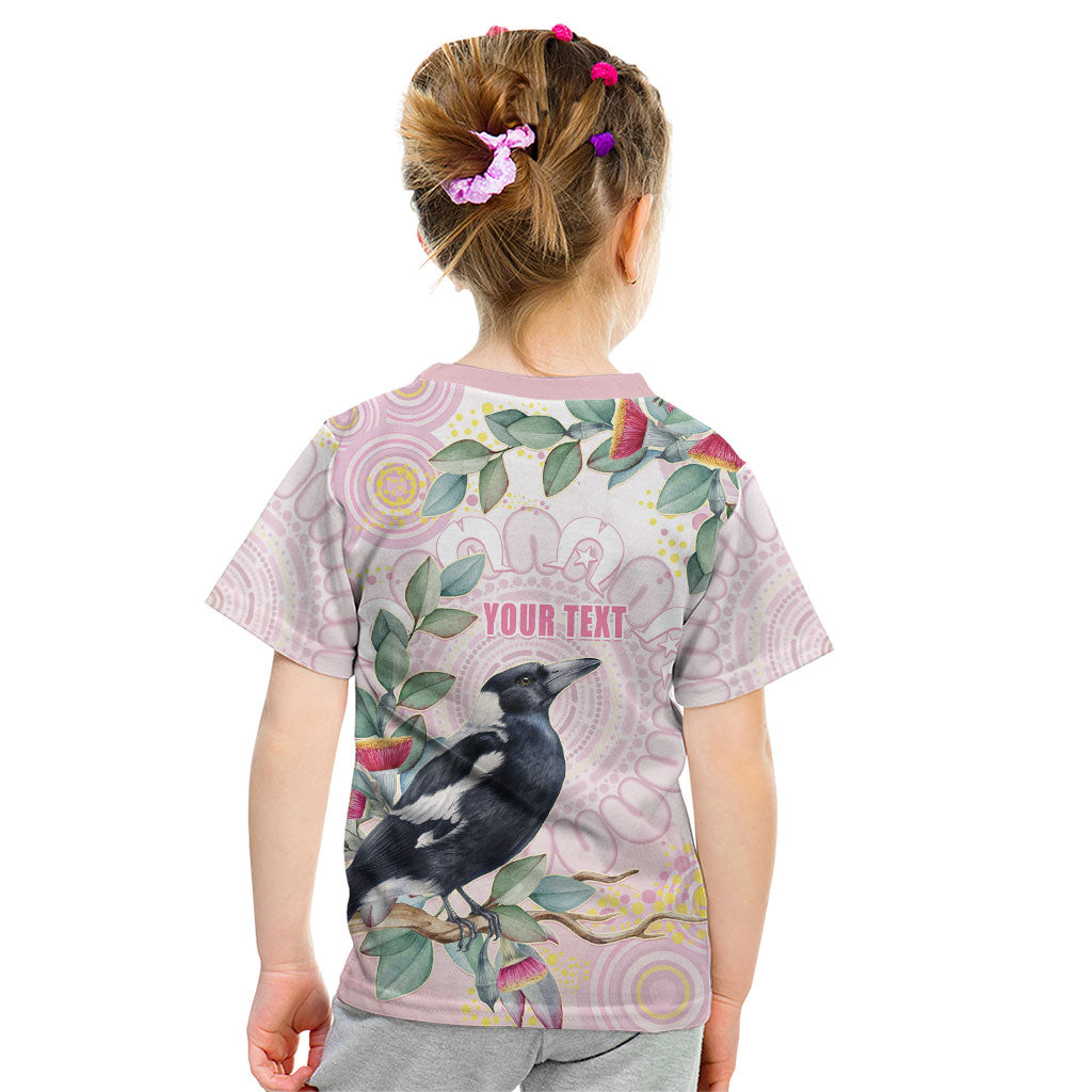 Magpie NAIDOC Week 2026 Personalised Kid T Shirt 50 Years Deadly Eucalyptus Blossoms Aboriginal Art