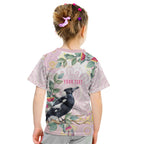 Magpie NAIDOC Week 2026 Personalised Kid T Shirt 50 Years Deadly Eucalyptus Blossoms Aboriginal Art