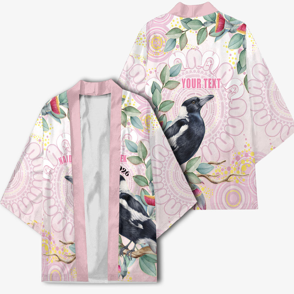 Magpie NAIDOC Week 2026 Personalised Kimono 50 Years Deadly Eucalyptus Blossoms Aboriginal Art