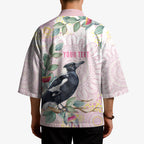Magpie NAIDOC Week 2026 Personalised Kimono 50 Years Deadly Eucalyptus Blossoms Aboriginal Art