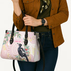 Magpie NAIDOC Week 2026 Personalised Leather Bag 50 Years Deadly Eucalyptus Blossoms Aboriginal Art