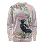 Magpie NAIDOC Week 2026 Personalised Long Sleeve Shirt 50 Years Deadly Eucalyptus Blossoms Aboriginal Art