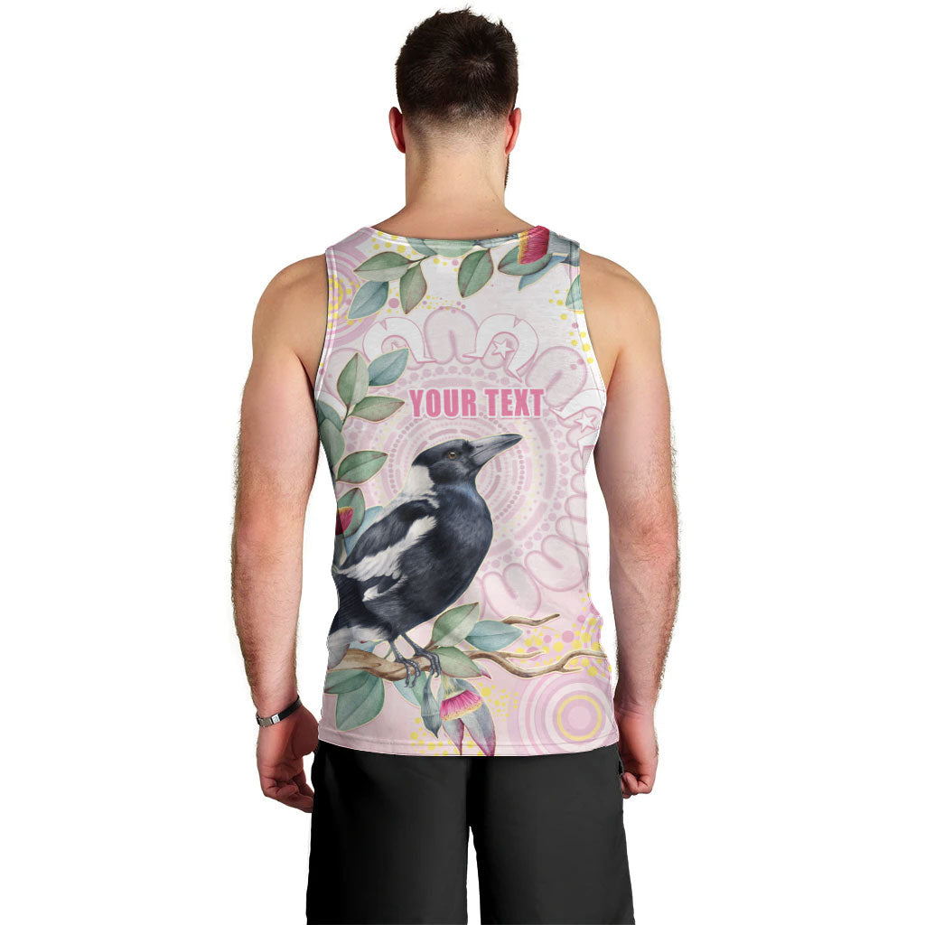 Magpie NAIDOC Week 2026 Personalised Men Tank Top 50 Years Deadly Eucalyptus Blossoms Aboriginal Art