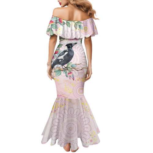 Magpie NAIDOC Week 2026 Personalised Mermaid Dress 50 Years Deadly Eucalyptus Blossoms Aboriginal Art