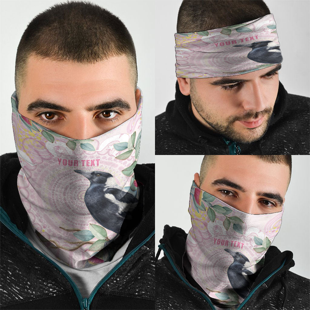 Magpie NAIDOC Week 2026 Personalised Neck Gaiter 50 Years Deadly Eucalyptus Blossoms Aboriginal Art