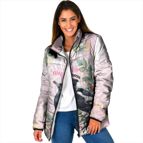 Magpie NAIDOC Week 2026 Personalised Padded Jacket 50 Years Deadly Eucalyptus Blossoms Aboriginal Art