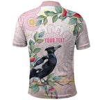 Magpie NAIDOC Week 2026 Personalised Polo Shirt 50 Years Deadly Eucalyptus Blossoms Aboriginal Art