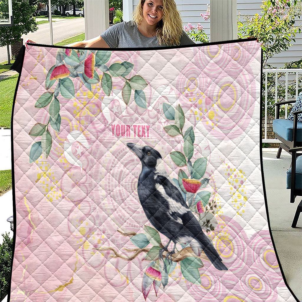 Magpie NAIDOC Week 2026 Personalised Quilt 50 Years Deadly Eucalyptus Blossoms Aboriginal Art
