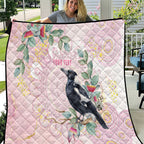 Magpie NAIDOC Week 2026 Personalised Quilt 50 Years Deadly Eucalyptus Blossoms Aboriginal Art