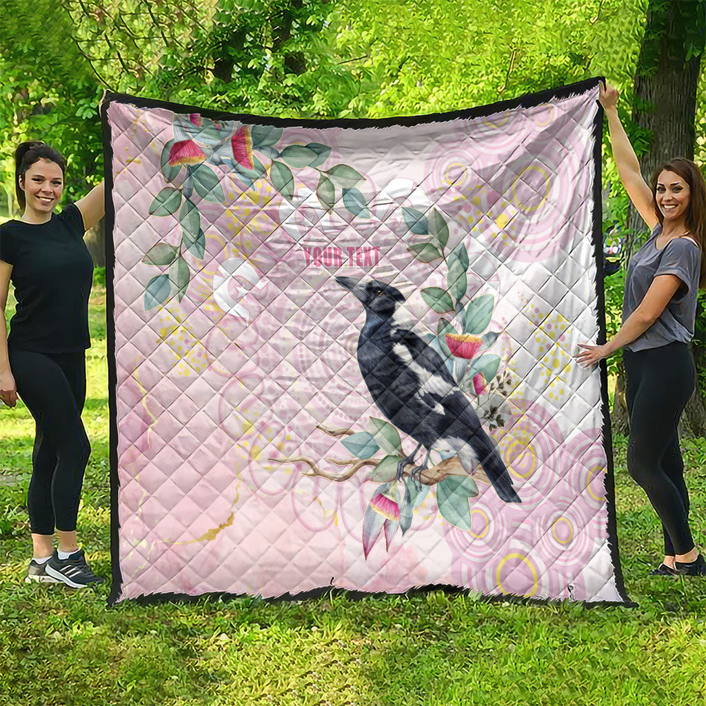 Magpie NAIDOC Week 2026 Personalised Quilt 50 Years Deadly Eucalyptus Blossoms Aboriginal Art
