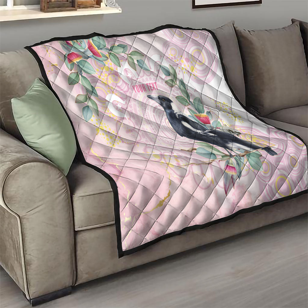 Magpie NAIDOC Week 2026 Personalised Quilt 50 Years Deadly Eucalyptus Blossoms Aboriginal Art