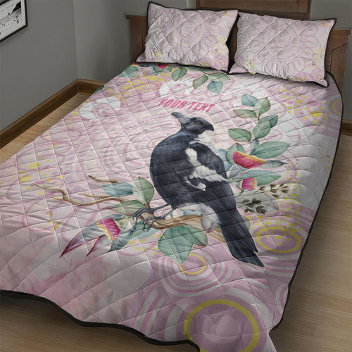 Magpie NAIDOC Week 2026 Personalised Quilt Bed Set 50 Years Deadly Eucalyptus Blossoms Aboriginal Art