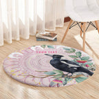 Magpie NAIDOC Week 2026 Personalised Round Carpet 50 Years Deadly Eucalyptus Blossoms Aboriginal Art