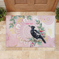 Magpie NAIDOC Week 2026 Personalised Rubber Doormat 50 Years Deadly Eucalyptus Blossoms Aboriginal Art
