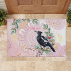 Magpie NAIDOC Week 2026 Personalised Rubber Doormat 50 Years Deadly Eucalyptus Blossoms Aboriginal Art
