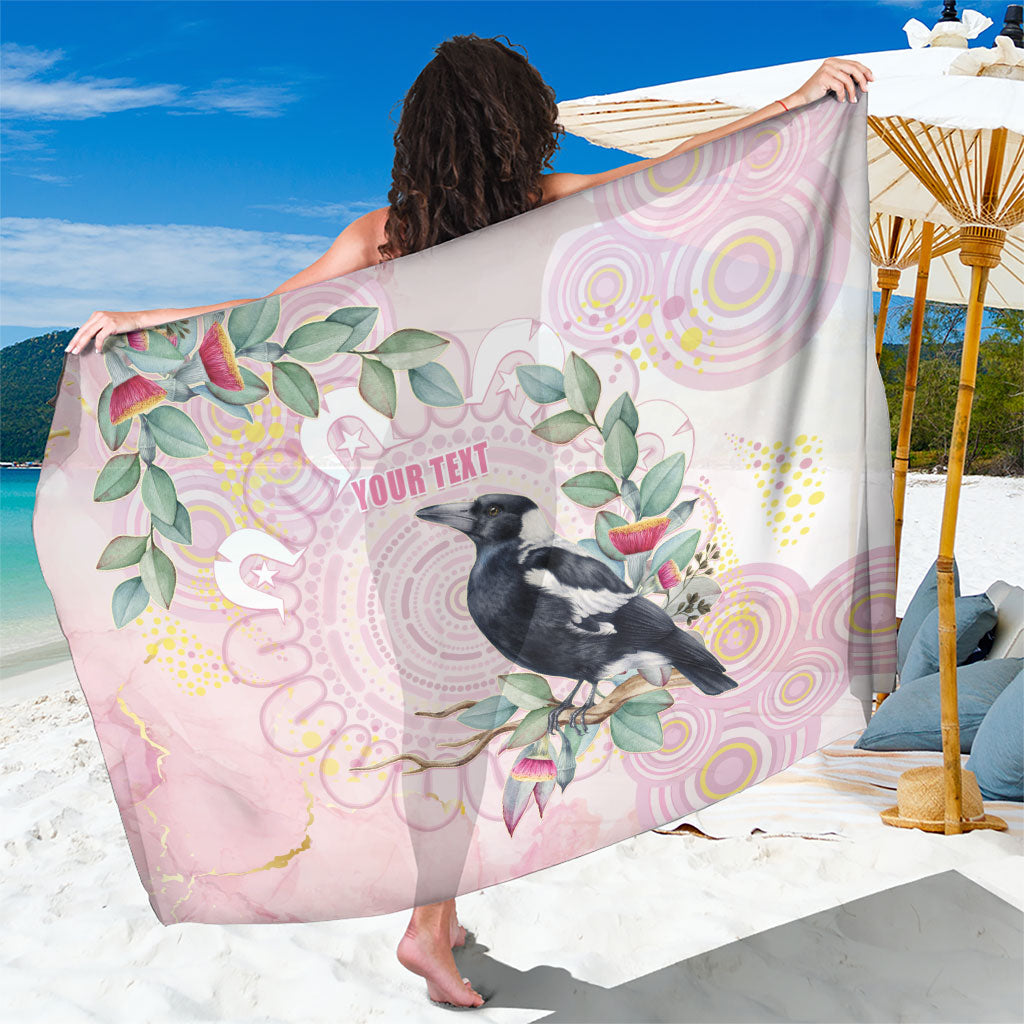 Magpie NAIDOC Week 2026 Personalised Sarong 50 Years Deadly Eucalyptus Blossoms Aboriginal Art