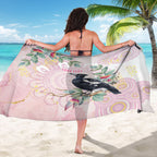 Magpie NAIDOC Week 2026 Personalised Sarong 50 Years Deadly Eucalyptus Blossoms Aboriginal Art