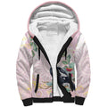Magpie NAIDOC Week 2026 Personalised Sherpa Hoodie 50 Years Deadly Eucalyptus Blossoms Aboriginal Art