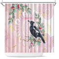 Magpie NAIDOC Week 2026 Personalised Shower Curtain 50 Years Deadly Eucalyptus Blossoms Aboriginal Art