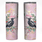 Magpie NAIDOC Week 2026 Personalised Skinny Tumbler 50 Years Deadly Eucalyptus Blossoms Aboriginal Art