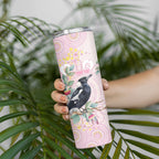 Magpie NAIDOC Week 2026 Personalised Skinny Tumbler 50 Years Deadly Eucalyptus Blossoms Aboriginal Art