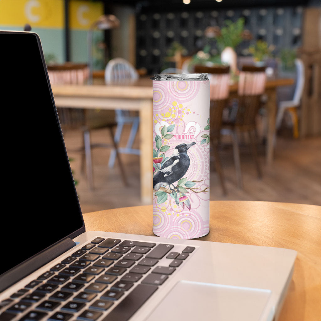 Magpie NAIDOC Week 2026 Personalised Skinny Tumbler 50 Years Deadly Eucalyptus Blossoms Aboriginal Art