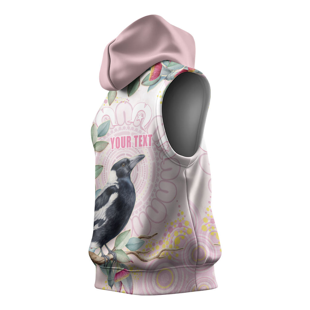 Magpie NAIDOC Week 2026 Personalised Sleeveless Hoodie 50 Years Deadly Eucalyptus Blossoms Aboriginal Art
