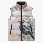 Magpie NAIDOC Week 2026 Personalised Sleeveless Puffer Jacket 50 Years Deadly Eucalyptus Blossoms Aboriginal Art