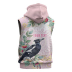 Magpie NAIDOC Week 2026 Personalised Sleeveless Zip Hoodie 50 Years Deadly Eucalyptus Blossoms Aboriginal Art