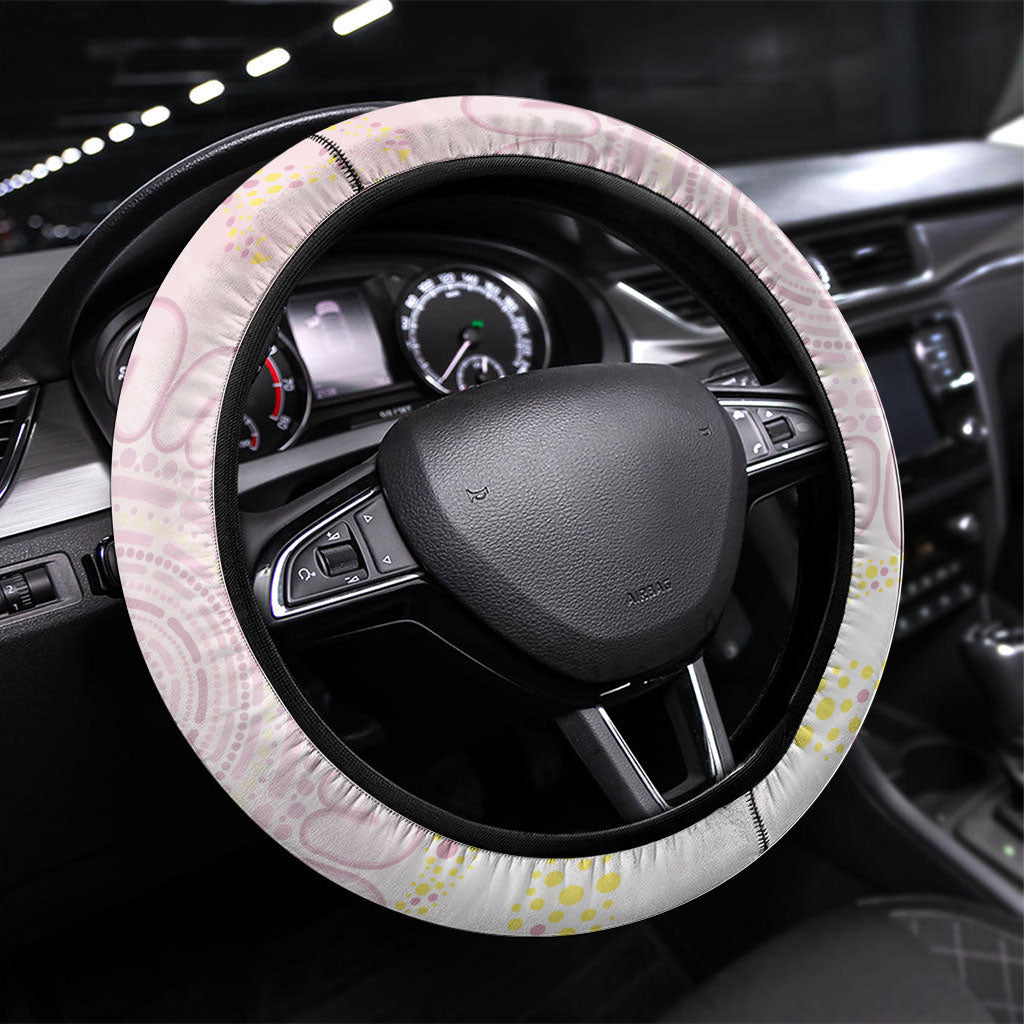 Magpie NAIDOC Week 2026 Steering Wheel Cover 50 Years Deadly Eucalyptus Blossoms Aboriginal Art