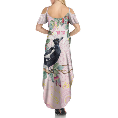 Magpie NAIDOC Week 2026 Personalised Summer Maxi Dress 50 Years Deadly Eucalyptus Blossoms Aboriginal Art