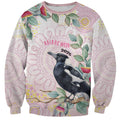 Magpie NAIDOC Week 2026 Personalised Sweatshirt 50 Years Deadly Eucalyptus Blossoms Aboriginal Art