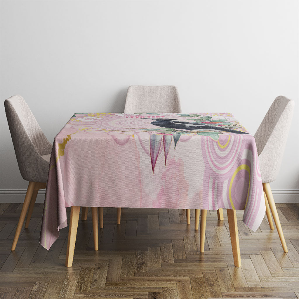 Magpie NAIDOC Week 2026 Personalised Tablecloth 50 Years Deadly Eucalyptus Blossoms Aboriginal Art
